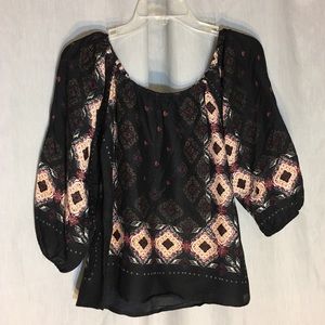 Jopha Black Tribal Hand Made in India Top Size S